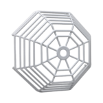 Rejilla de acero Web Stopper® para protección de detectores de humo de vandalismo y accidentes. Bajo perfil, montaje en superficie