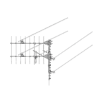 Antena Direccional Reflector de Esquina, 148-174 MHz, 50 Ohm, 10 dBd (12 dBi), 250 Watt, N Macho.