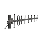 Antena Yagi 360-380 MHz, 10dB Ganancia, 7 Elementos, Anodizada en Negro, 250 Watt, N Hembra.