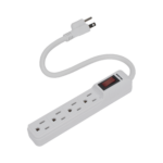 Multicontacto con cable 30 cm. 4 tomas 127 Vca línea, tierra, neutro 15 A max.