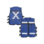 Chaleco Reflejante con 6 Bolsas Externas / 6 Broches ajustables / Talla Grande.