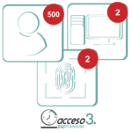 [BAJO PEDIDO] Licencia de 3 años para software Acceso3 TITANIUM  / 500 Empleados / 2 reloj / 2 PC