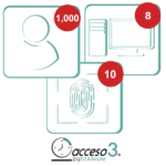 [BAJO PEDIDO] Licencia para software de Tiempo & Asistencia compatible con SISTEMAS DE NOMINA / 1,000 Empleados / 10 Relojes checadores / 10 PC / Acceso3 - TITANIUM
