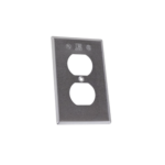 Tapa rectangular para contacto dúplex de aluminio tipo RR a prueba de intemperie.