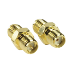 Adaptador en Línea de Conector SMA Hembra Inverso a SMA Hembra, Oro/ Oro/ Teflón,