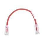 Cable de Parcheo UTP, Cat6A, Diámetro Reducido (28 AWG), CM/LSZH, Color Rojo, 8in (20.3cm)