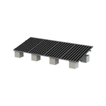 Kit Montaje para 4 Módulos de 30-35 mm espesor / Riel No.8 / Vel. de Viento Máx. 136km/h / Ajustable 20° a 45° / 5400mm Longitud