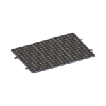 Kit De Minirieles Para Panel Solar Arreglo 1X3  Para Instalación Plano En Lámina