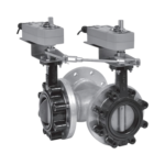 Valvula de 3 vias tipo mariposa con conexiones tipo brida de 4 "