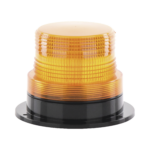 Burbuja Brillante de Larga Vida Útil, con 8 LEDs Color Ambar, Domo Ambar, 110 Vca