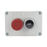 Botonera Doble Para Barreras Vehiculares, Operadores Corredizos y Abatibles / Botón de Stop Enclavado