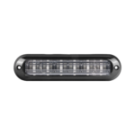 Luz Auxiliar Ultra Brillante IP67 de 6 LEDs, Color Claro, con mica transparente y bisel negro