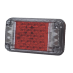 Luz de Advertencia de 7X4", Color Rojo, Con Luces de Trabajo, Ideal para Ambulancias