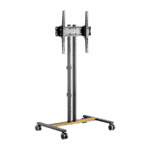 Soporte Móvil para Pantalla | Compatibilidad VESA 200x200 hasta  600x400 / Ruedas con Frenos / Ajuste de Altura y Ángulo / Soporte para TV de hasta 55 Pulgadas / Capacidad de Peso 35 kg