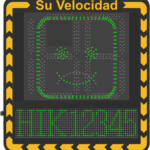 Display LED para Control de Velocidad Exterior / Distancia Visible de 100 m / LED de Alta Luminosidad y Bajo Consumo / Visualización de Velocidad con Código de Colores / IP66 / Conectividad Wi-Fi y Ethernet / Compatible con TCP/IP, HTTP, DHC