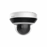 Mini Domo PTZ IP 4 Megapixel / 4X Zoom / H.265+ / 20 mts IR EXIR / WDR 120dB / PoE / IK10 / Exterior IP66 / Ultra Baja Iluminación / Micrófono Integrado / PoE