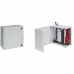 Gabinete de Montaje en Pared L-Box, 1219 x 610 x 313 mm, de Acero, 12 UR, Color Gris