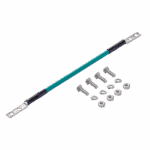 Kit de Jumper de Tierra Física, de Cobre 6 AWG, Fabricado con Aislamiento THW y Terminales de Dos Orificios en Cada Extremo, 30 cm de largo