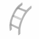 Accesorio de Escalerilla Curva Vertical (Bajada) Interior, 12 in de Ancho, de Acero, Color Blanco