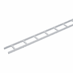 Charola Tipo Escalerilla de Secciones Rectas, 12 in (305 mm) de Ancho, Travesaños a Intervalos de 9 in (229 mm), Tramo de 10 ft (3.05 m), de Acero, Color Blanco