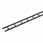 Charola Tipo Escalerilla de Secciones Rectas, 15 in (381 mm) de Ancho, Travesaños a Intervalos de 9 in (229 mm), Tramo de 10 ft (3.05 m), de Acero, Color Negro