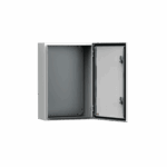 Gabinete de Uso Exterior NEMA 4/12; IP66; IK10, 600 x 400 x 240 mm, De Acero, Color Gris Claro