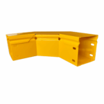 CHFIBER CURVA HORIZONTAL A 90° DE ALUMINIO PERALTE 4" ANCHO 4" RADIO 8" CON RECUBRIMIENTO EN PINTURA EPÓXICA, INCLUYE TAPA , UN PAR DE COPLES Y TORNILLERÍA.