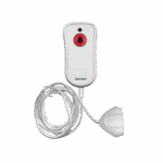 Pulsador de Cama Blanco Antibacteriano / Botón Rojo de Alarma 20mm / Conector Magnético / Protección IP67 / Cable 2m Resistente al Fuego / Libre de Halógenos / Braille 'SOS'