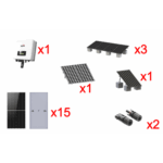 Kit Solar Interconexion  / 9kW  220Vca / Inversor AFORE / Montaje Incluido