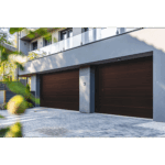 Sección para puerta de Garage / Lisa / Imitacion Madera / BLACK WALNUT/ Para GARAGE208B / Estilo Americana.