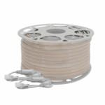 Manguera LED Luminosa Blanca de Resina Transparente y Flexible / Para uso Interior o Exterior / Carrete de 50 m/ 110V CA  4.2 A/ 500 W Potencia / T.C.C. 6500 K.