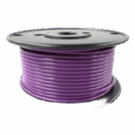 Cable Eléctrico Color Morado Calibre 14 / UL 1015-1230 / 600 Voltios / Temperatura 105°C Seco 75°C Húmedo / Cobre Estañado Clase K / Aislante PVC Retardante de Llama VW-1 / Resistente a Humedad Abrasión Ácido Com