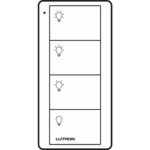 Control PICO 4 botones, 2 grupos, complemente con un atenuador o switch on/off