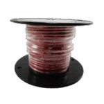 Cable Marino Primario Color Rojo Calibre 10 AWG / 100 Pies / PVC Retardante de Llama Rojo / Cobre Estañado Clase K / 600V / 105°C Seco 75°C Húmedo / Cumple UL 1015 UL 1028 UL 1230 UL 1231