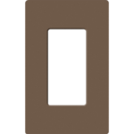 Placa de pared 1 espacio, para atenuador (dimmer), apagador ó control remoto inalámbrico LUTRON.