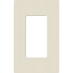 Placa de pared 1 espacio, para atenuador (dimmer), apagador ó control remoto inalámbrico LUTRON.
