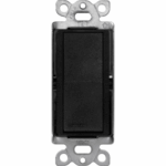 Tomacorriente, receptaculo convencional 120V, 15A, color negro.
