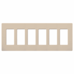 Placa 6 espacios pata dimmer o apagadores Lutron