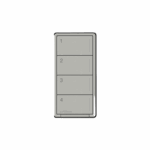 (RadioRa3) Botonera Sunnata Negro 3 escenas y 2 botones subir/bajar para Radio RA3, programe escenas diferentes en cada botón.