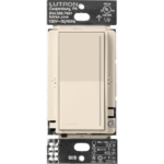 (RadioRa3) Atenuador  táctil SUNNATA Dimmer PRO color Light Almond (LA) para linea Radio Ra3, Requiere cable neutro 250W LED / CFL