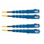 Jumper de Fibra Optica Monomodo 9/125 OS2, SC-SC Duplex, OFNR (Riser), Color Amarillo, 3 Metros