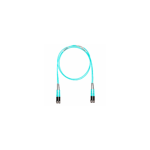 Jumper de Fibra Óptica Multimodo 50/125 OM4, SC-SC Duplex, OFNR (Riser), Color Aqua, 3 Metros