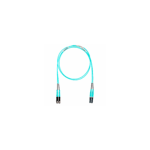 Jumper de Fibra Optica Multimodo 50/125 OM4, LC-SC Duplex, LSZH, Color Aqua, 6 Metros