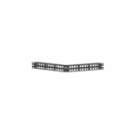 Panel de Parcheo Modular Keystone (Sin Conectores), Angulado, de 48 Puertos, 1UR