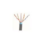 Bobina de Cable Blindado F/UTP de 4 Pares, Cat6A, Soporte de Aplicaciones 10GBase-T, LSZH (Libre de Gases Tóxicos), Color Gris, 305m