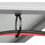 Cincho de Nylon 6.6 Solar Clip, 188mm largo x 14mm ancho, Color Negro, Exterior Resistente a Rayos UV, Paquete de 100pz