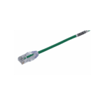 Cable de Parcheo TX6, UTP Cat6, Diámetro Reducido (28AWG), Color Verde, 20cm