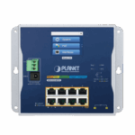 Switch Industrial Flat-Type 8 Puertos Gigabit C/PoE 802.3at, 2 Puertos SFP, LCD