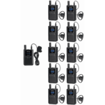 Kit para guía turístico de 1 transmisor y 10 receptores
