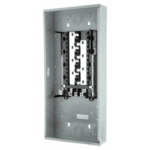 Centro de carga trifásico ES de 12 espacios para 24 circuitos, 120/240vca, Barra de aluminio, Nema 1, uso interior. Incluye tapa.